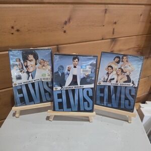 Lot of 3 Sealed Elvis 2007 DVD Double Trouble Trouble with Girls Kissin' Cousins